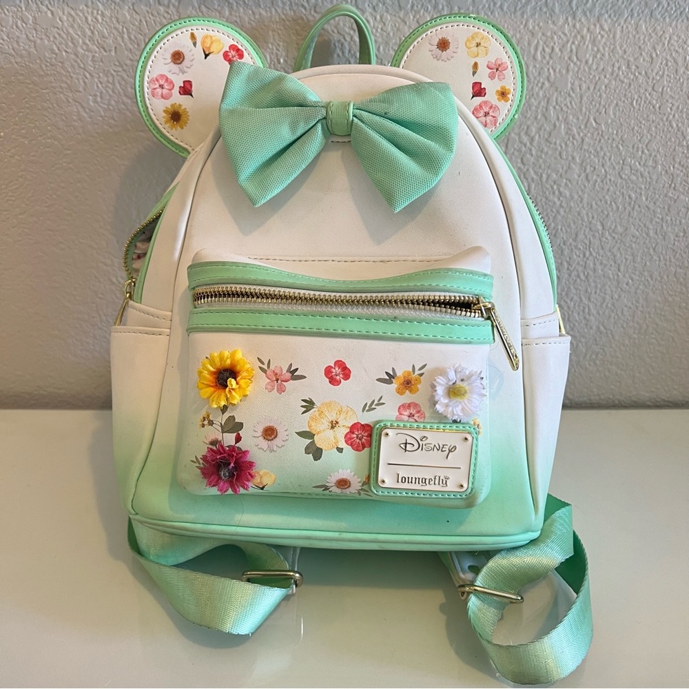 Disney Loungefly Mini Pressed Flower Backpack - image 1